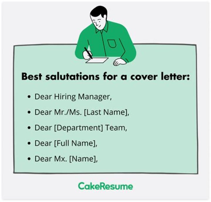 What is the proper greeting for a cover letter?