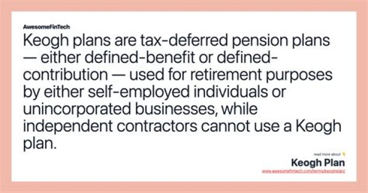 What is the purpose of a Keogh plan?