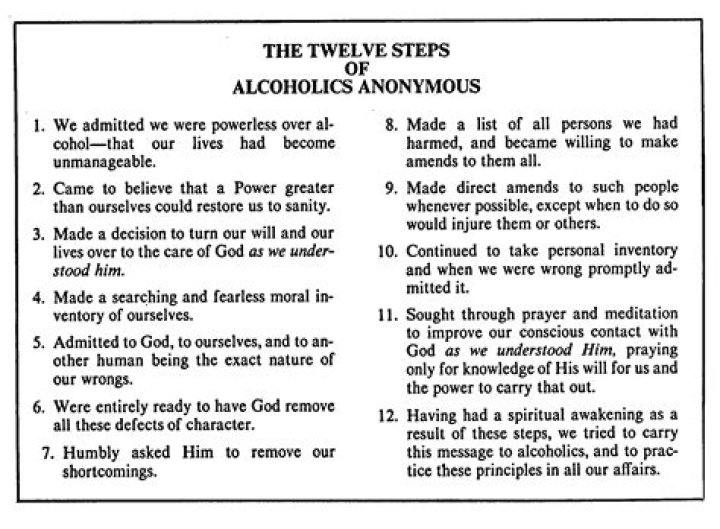 What is the purpose of the 12 steps?