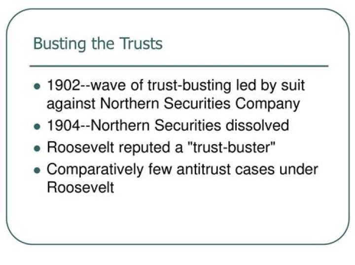 What is the purpose of trust busting?