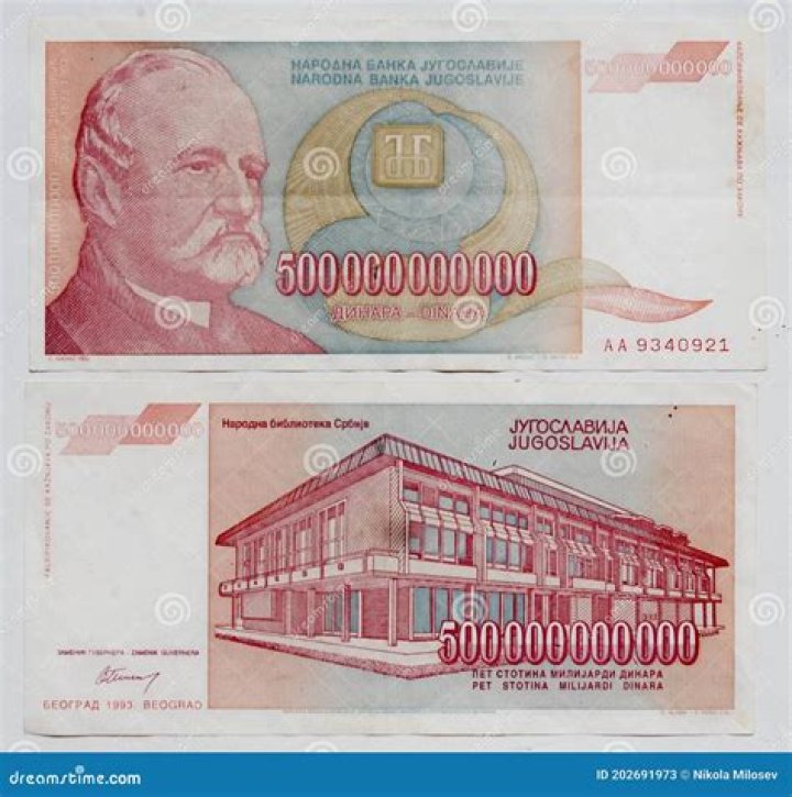 What is the value of 1993 Yugoslavia dinar now?