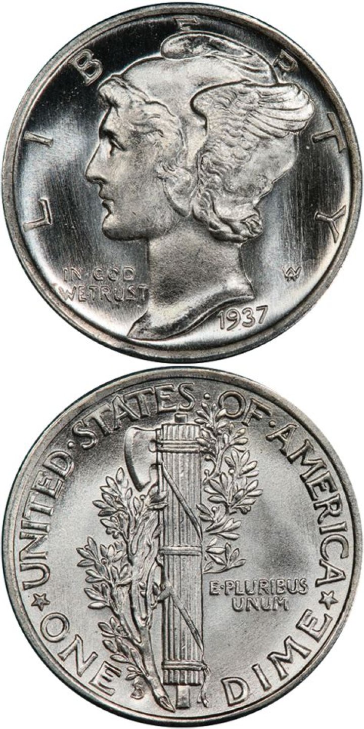 What is the value of a 1910 Mercury head dime?