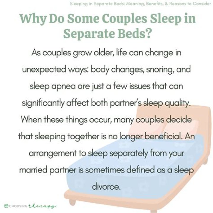What percent of married couples sleep in separate beds?