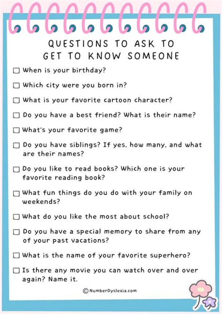 What questions do you ask to get to know someone?