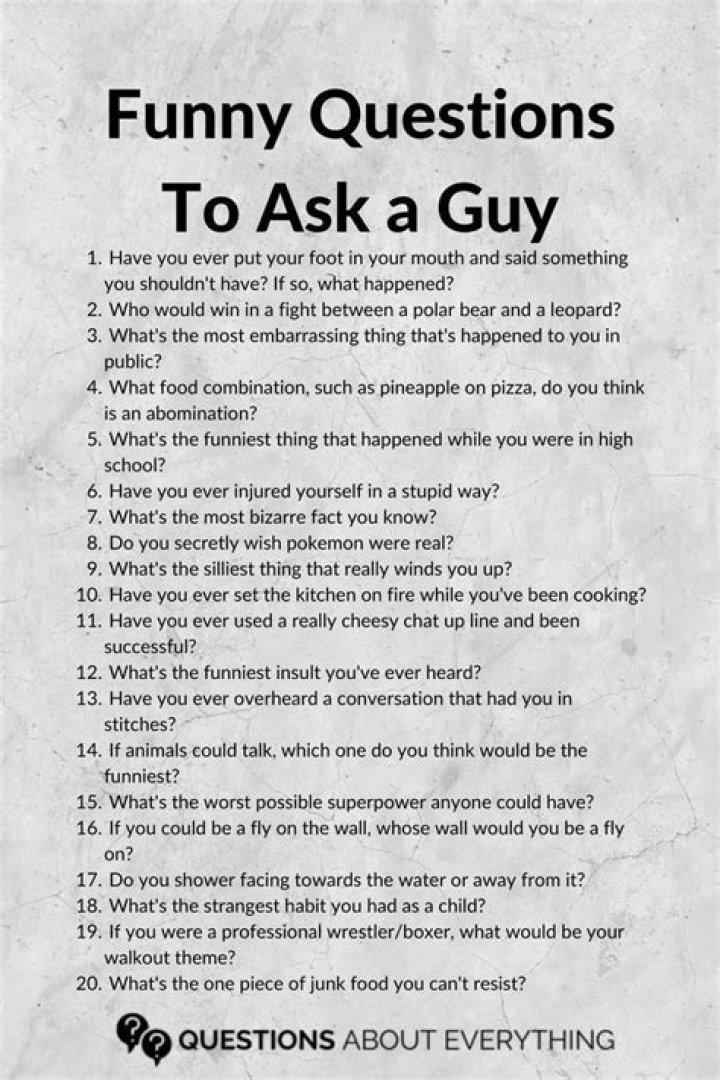What questions you should ask a guy?