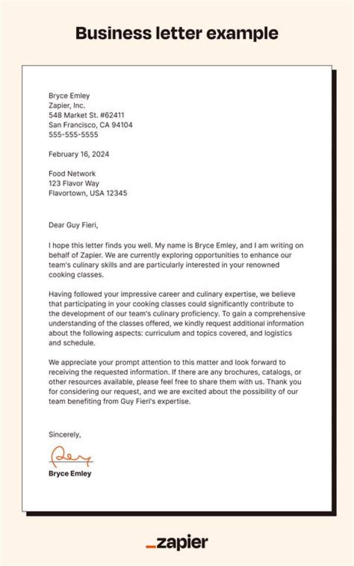 What should the body of a routine business letter do?