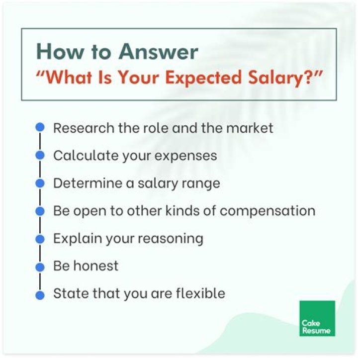 When asked for salary requirements what to say?
