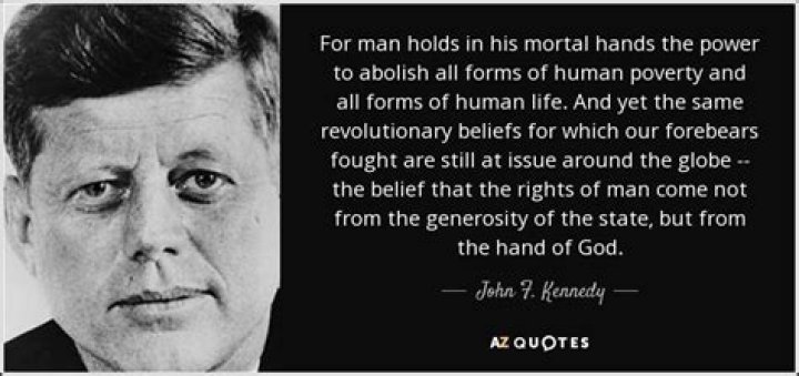 When Kennedy says in his inaugural address that humans have the power to abolish all forms of human life to what is he referring?