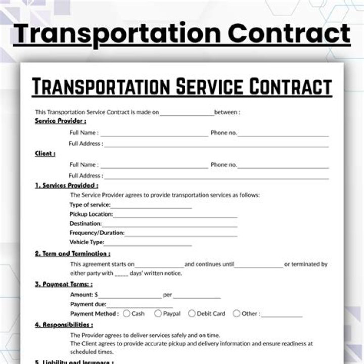 Where can I get a transportation contract form?