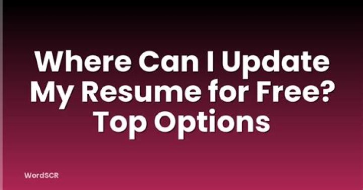 Where can I update my resume for free?