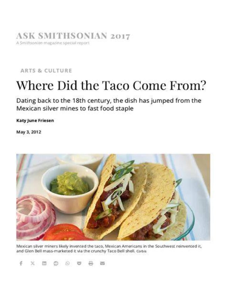 Where did the word taco come from?