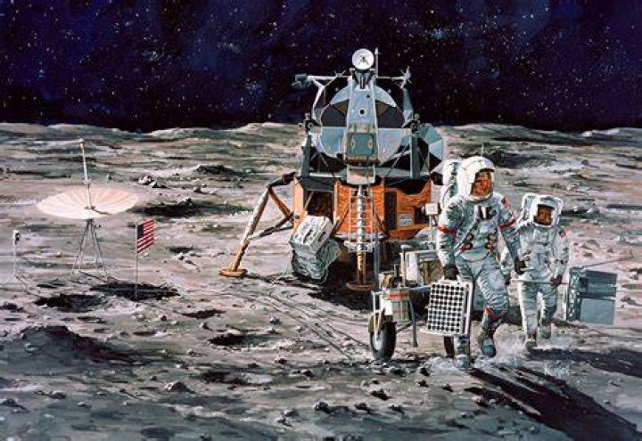 Where is the lunar module now?