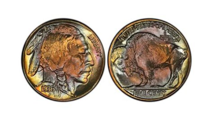 Where is the mint mark on a 1936 Indian head nickel?