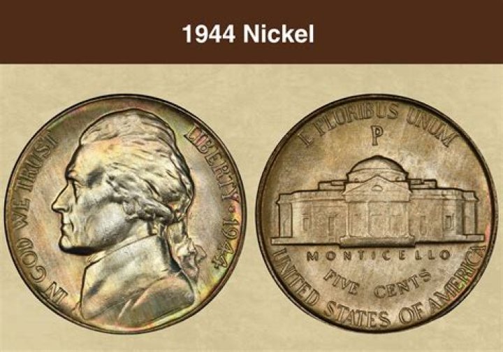 Where is the mint mark on a 1944 nickel?