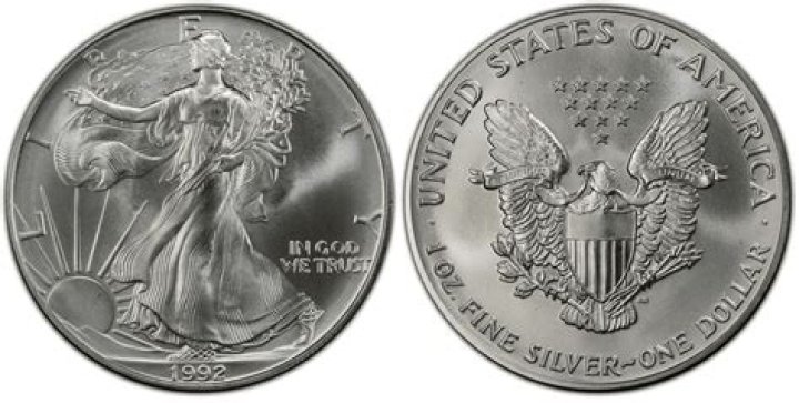 Where is the mint mark on a 1995 silver dollar?