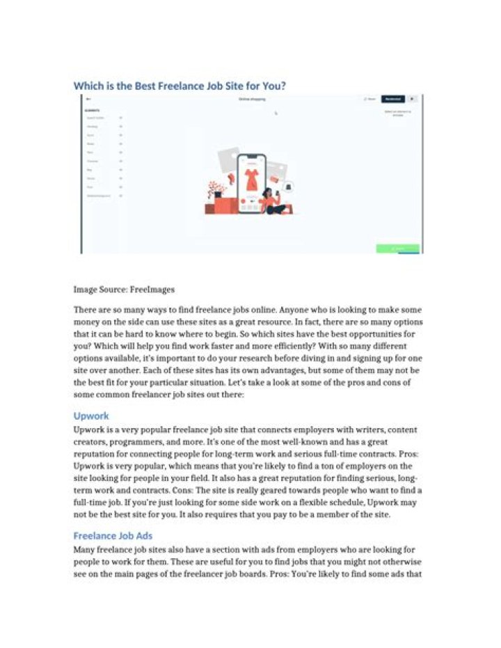 Which is the best freelance job?