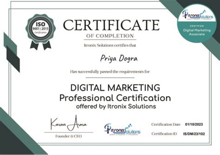 Which online certification is best for digital marketing?