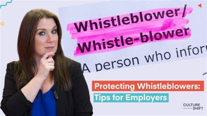 Who is a whistle blower in the business world?