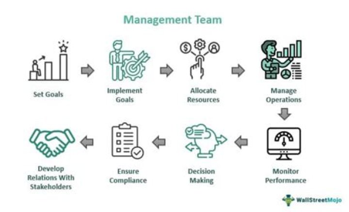 Who is included in a management team?