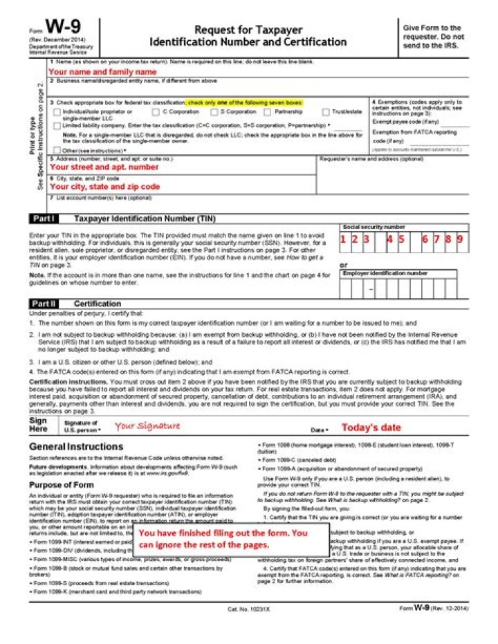 Who is required to fill out a W8?