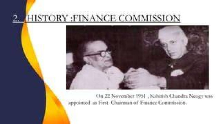 Who is the first finance commission chairman?