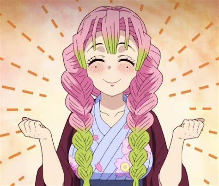Who is the pink and green haired girl in Demon Slayer?