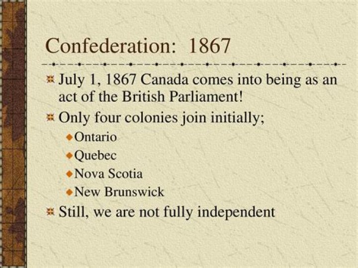 Who joined Confederation in 1867?
