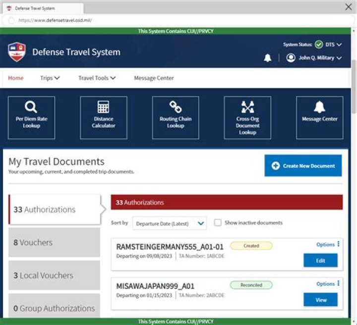 Who owns Defense Travel System?