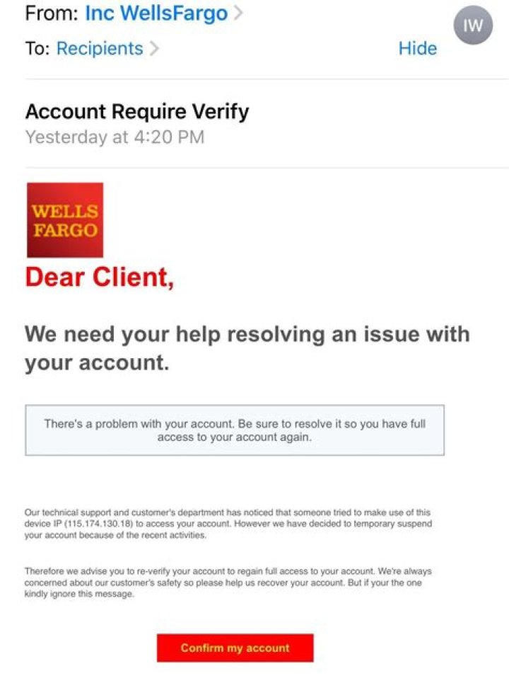 Why did Wells Fargo cancel my account?