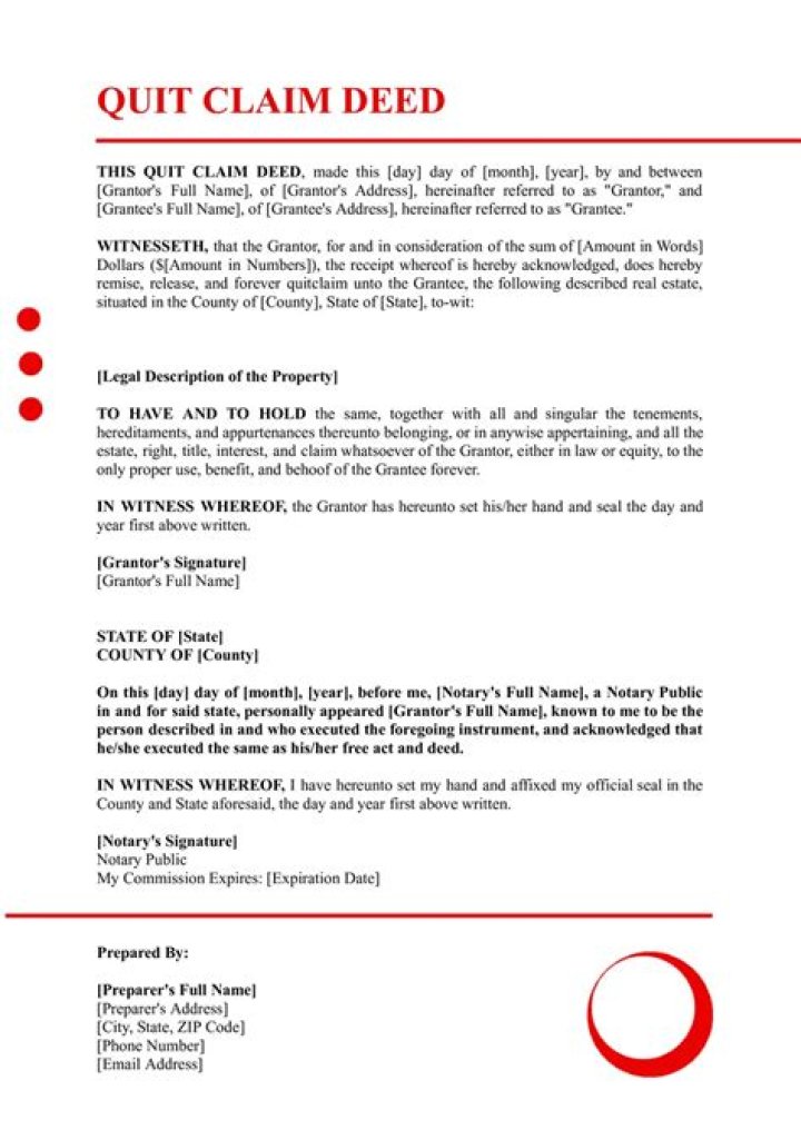 Why use a quit claim deed?