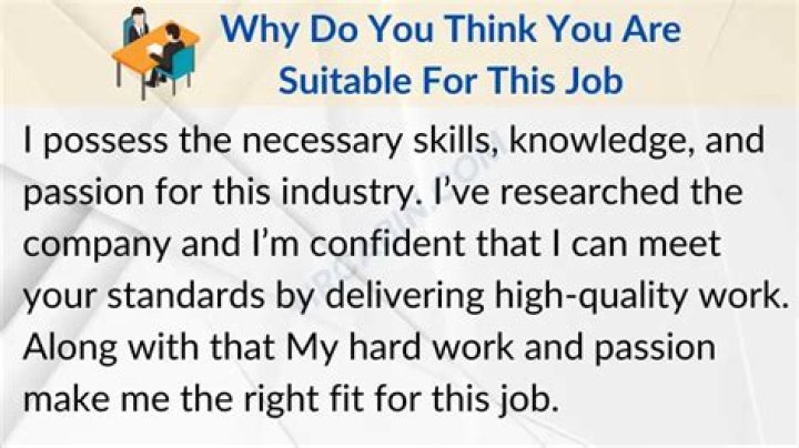 Why you consider yourself suitable for the position?